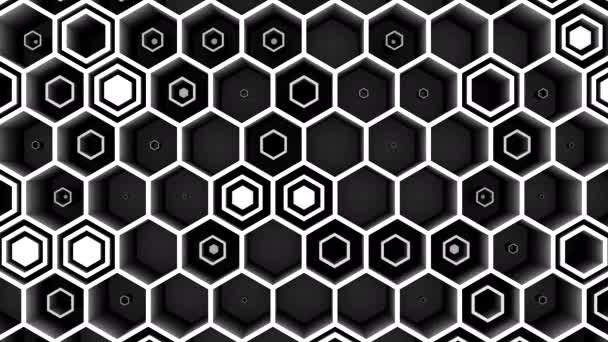 Background Hexagons Abstract Background Loop Created Animation — Stock Video