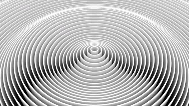 Cercles Forme une vague. Fond abstrait, boucle, créé en 4K, animation 3d 