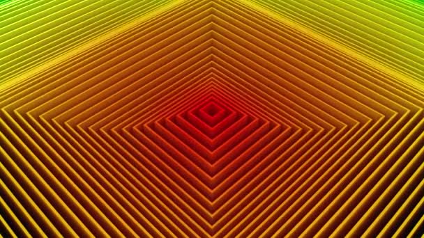 Squares Formed Wave Abstract Background Loop Rendering Resolution — Stock Video