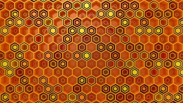 Achtergrond Van Hexagons Abstract Achtergrond Rendering — Stockfoto