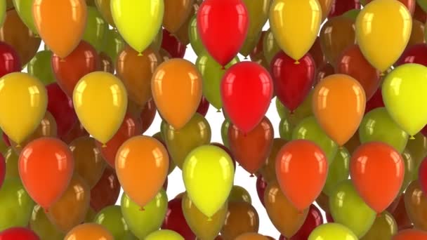 Des Ballons Qui Envolent Fond Blanc Boucle 301 600 Images — Video