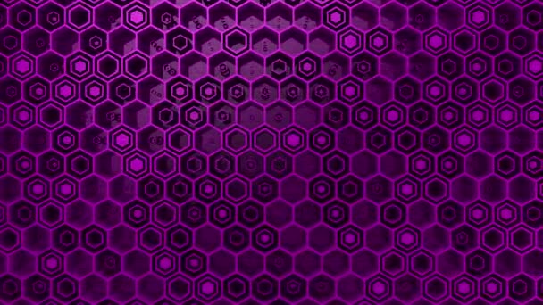 Antecedentes Hexágonos Fondo Abstracto Bucle Representación Resolución — Vídeos de Stock