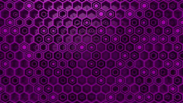 Achtergrond Van Hexagons Abstract Achtergrond Loop Rendering Resolutie — Stockvideo