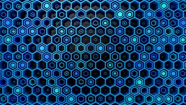 Contexte des hexagones. Fond abstrait, 2 en 1, boucle, rendu 3d, résolution 4k 