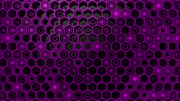 Achtergrond Van Hexagons Abstract Achtergrond Loop Rendering Resolutie — Stockvideo