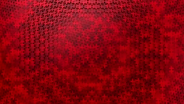 Puzzles Formed Wave Abstract Background Loop Rendering Resolution — 图库视频影像