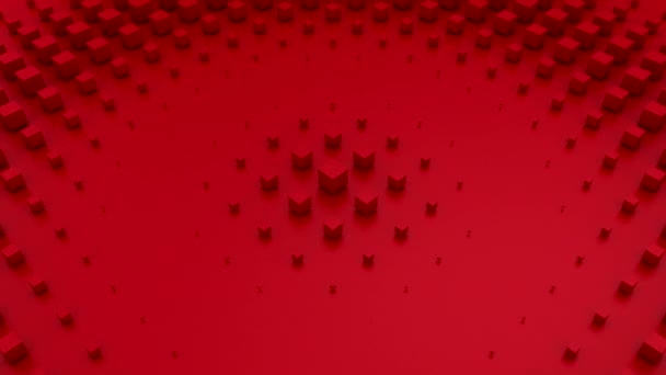 Cubes forment une vague. Fond abstrait, boucle, rendu 3d, résolution 4k 