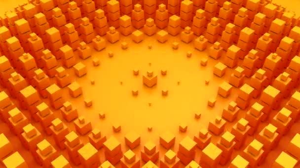 Cubes Forment Une Vague Fond Abstrait Boucle Rendu Résolution — Video