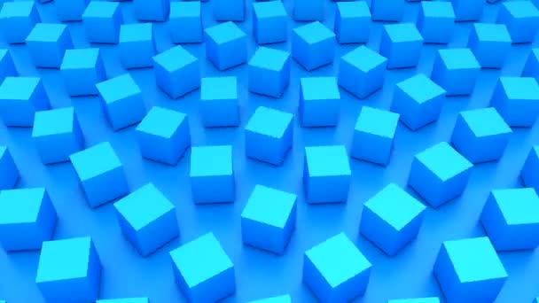 Rotating Cubes Form Wave Abstract Background Loop Rendering Resolution — 图库视频影像