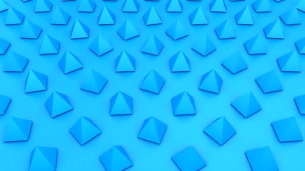 Rotating Pyramids Form Wave Abstract Background Loop Rendering Resolution — Stok video