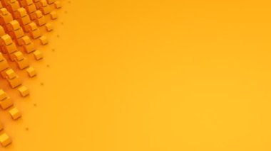 Küpler bir dalga oluşturur. Soyut arkaplan, döngü, 3d görüntüleme, 4k çözünürlük