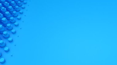 Cylinders Form A Wave. Abstract background, 3d rendering, 4k resolution