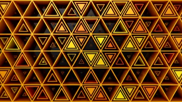 Arrière-plan de Triangles. Fond abstrait, boucle, rendu 3d, résolution 4k 