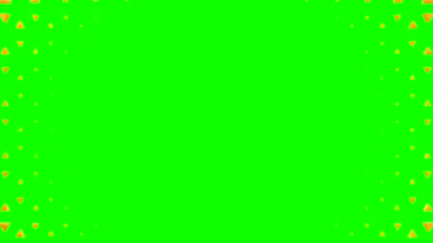 Triangles Forme une vague. Fond vert, 4 en 1, rendu 3d, résolution 4k 