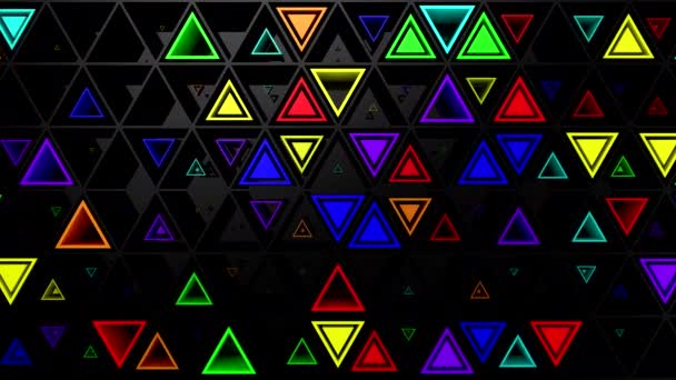 Arrière-plan de Triangles. Fond abstrait, boucle, rendu 3d, résolution 4k 