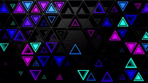 Arrière-plan de Triangles. Fond abstrait, boucle, rendu 3d, résolution 4k 