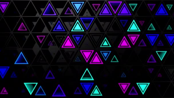 Arrière-plan de Triangles. Fond abstrait, boucle, rendu 3d, résolution 4k 