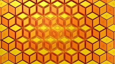 Rhombuses Bir Dalga Biçimi. Soyut arkaplan, döngü, 4 in 1, 3d görüntüleme, 4k çözünürlük