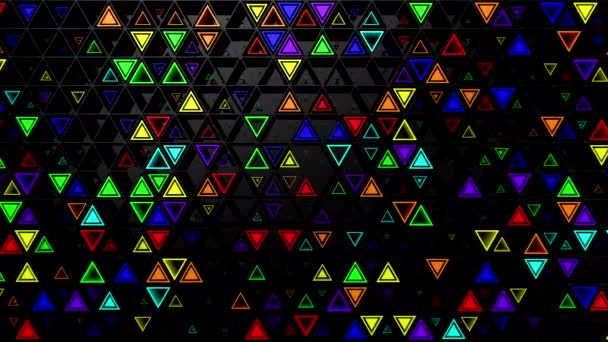 三角形の背景 要約背景 ループ 3Dレンダリング 4K解像度 — ストック動画