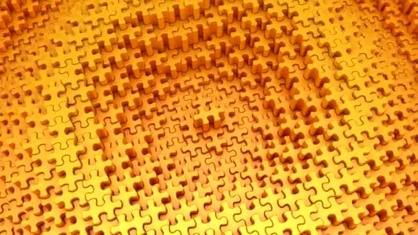 パズルは波を形成した アブストラクト背景 ループ 151 450フレーム 3Dレンダリング 4K分解能 — ストック動画