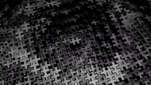 Puzzles Formados Una Ola Fondo Abstracto Lazo 151 450 Cuadros — Vídeo de stock