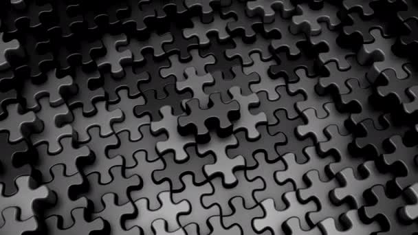 Puzzles Formed Wave Abstract Background Loop 151 450 Frames Rendering — Stock Video