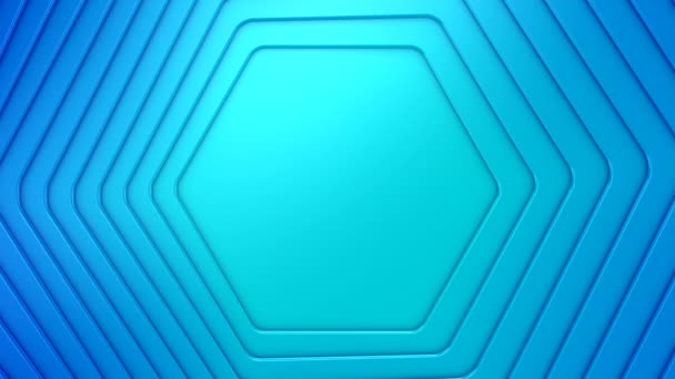 Background Hexagons Background Text Logo Loop Rendering Resolution — Stockvideo