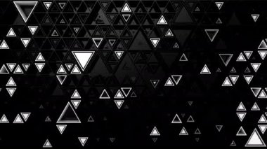 Üçgenlerin arka planı. Soyut arkaplan, döngü, 3d görüntüleme, 4k çözünürlük