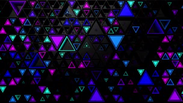 三角形の背景 要約背景 ループ 3Dレンダリング 4K解像度 — ストック動画
