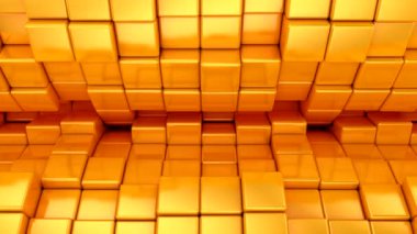 Küp 'ün geçmişi. Soyut hareket, döngü, 3D görüntüleme, 4k çözünürlük