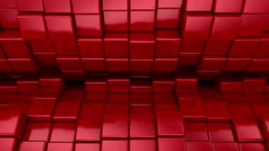 Küp 'ün geçmişi. Soyut hareket, döngü, 3D görüntüleme, 4k çözünürlük