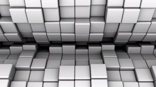 Achtergrond Van Kubussen Abstract Motion Loop Rendering Resolutie — Stockvideo