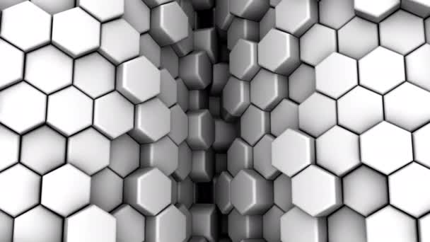 Background Hexagons Abstract Motion Loop Rendering Resolution — Stock Video