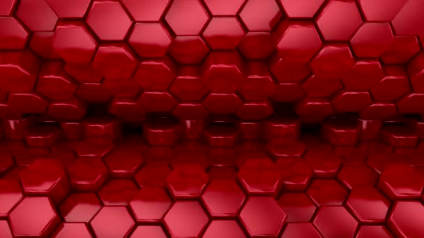 Background Hexagons Abstract Motion Loop Rendering Resolution — Stock Video