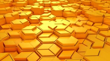 Geometrik Şekillerin Arkaplanı. Soyut hareket, döngü, 3D görüntüleme, 4k çözünürlük