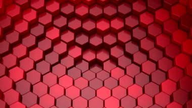 Altıgenler bir dalga oluşturur. Döngü arkaplan, 5 in 1, 3d görüntüleme, 4k çözünürlük