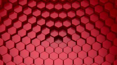 Altıgenler bir dalga oluşturur. Döngü arkaplan, 5 in 1, 3d görüntüleme, 4k çözünürlük