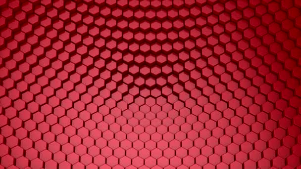 六角形は波を形成する ループ背景 3Dレンダリング 4K解像度 — ストック動画