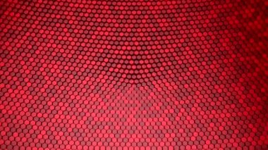 Altıgenler bir dalga oluşturur. Döngü arkaplan, 5 in 1, 3d görüntüleme, 4k çözünürlük