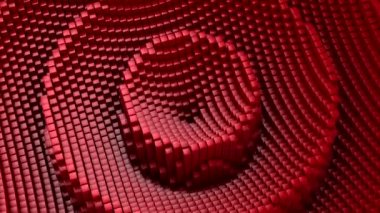 Kutular bir dalga oluşturur. Döngü arkaplan, 5 in 1, 3d görüntüleme, 4k çözünürlük