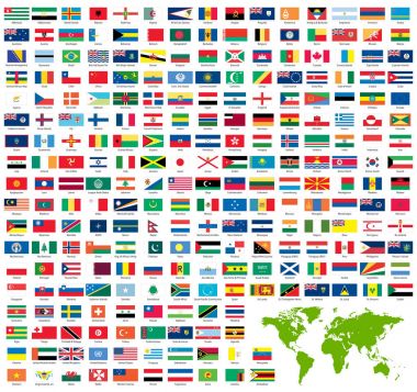 Resmi Dünya bayrakları komple set