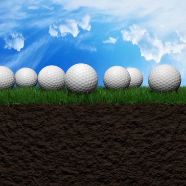 golf topları arka plan