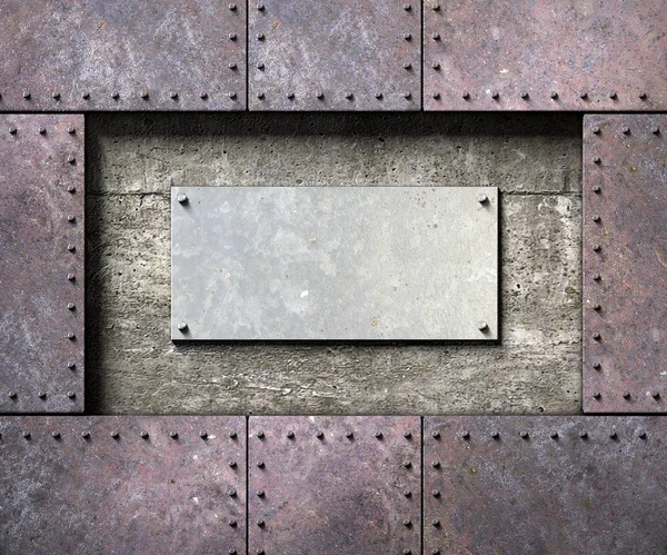 Metal texture with rivets background — Stock Photo, Image