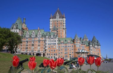Chateau Frontenac in old Quebec city, Canada clipart