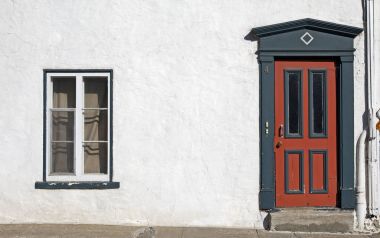 Eski Quebec city konut ev cephe detay, Kanada