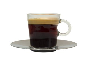 Beyaz bir arka plan üzerinde izole espresso kahve Kupası