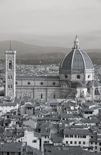 Vista Blanco Negro Ciudad Florencia Italia —  Fotos de Stock