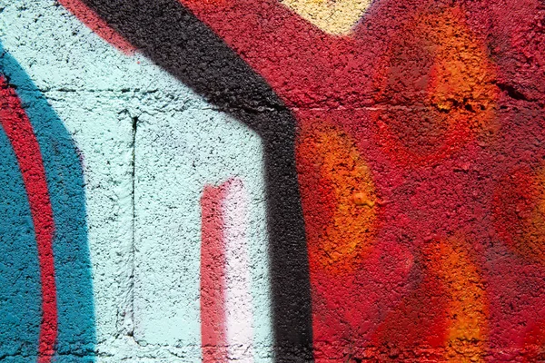 Városi Utcai Graffiti Közelkép Készült Nap Folyamán — Stock Fotó