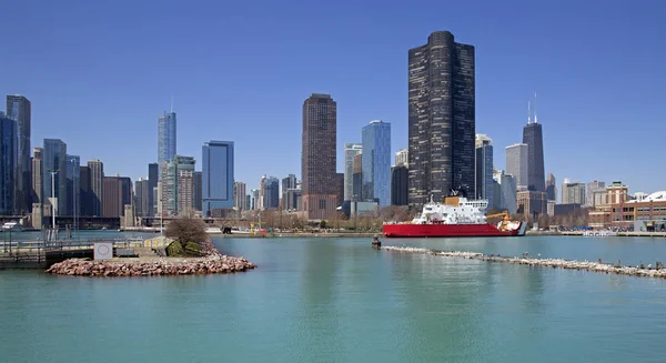 Skyline Cidade Chicago Tomada Dia Claro — Fotografia de Stock
