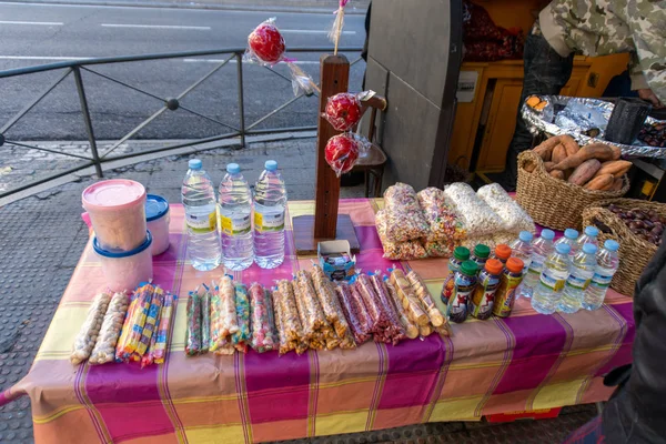 Madrid, Spain - November 12,2017: Snack vendor on street. — ストック写真